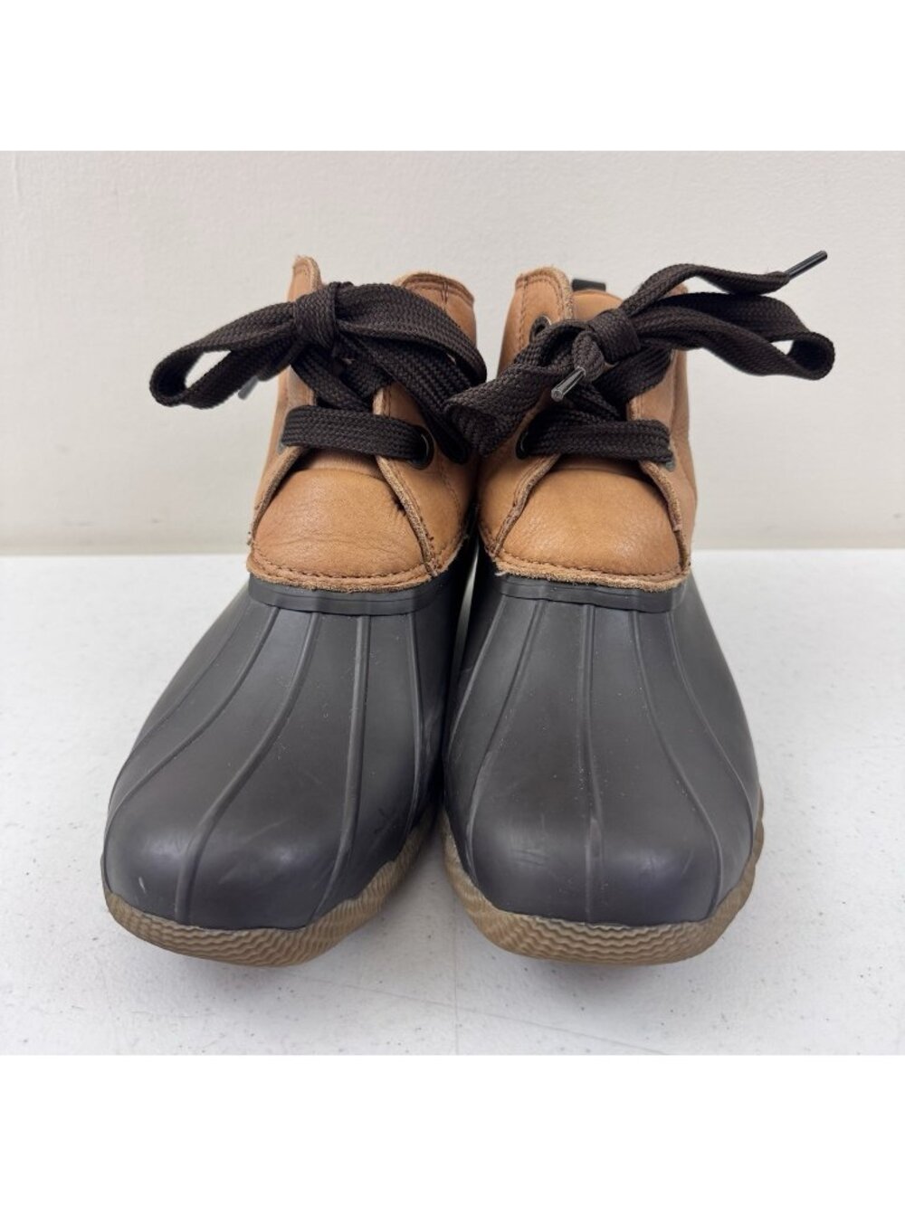 Sperry Top Sider Saltwater 2 Eye Leather Duck Boots STS84823 Size 9.5